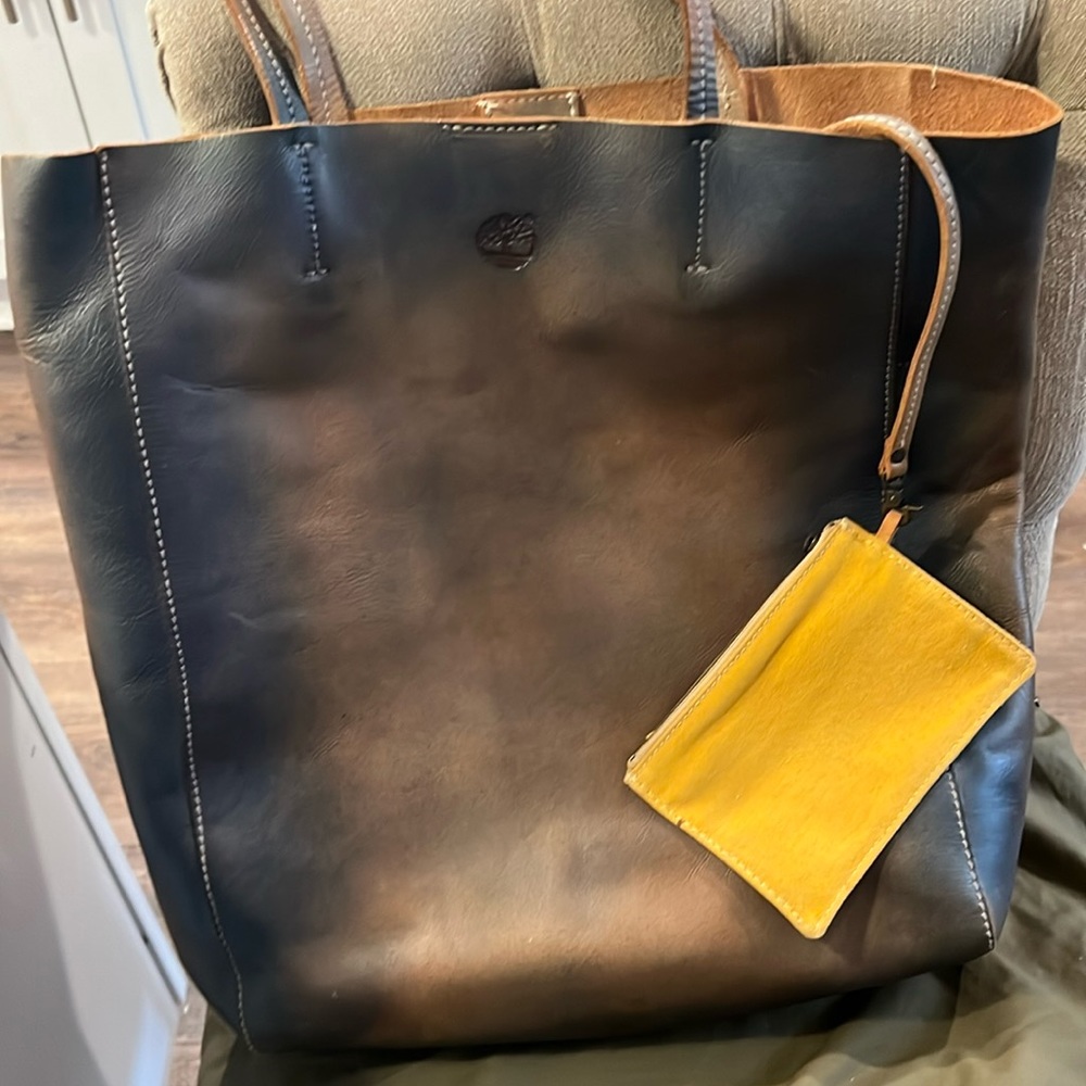 Timberland Black and Yellow Tote Bag